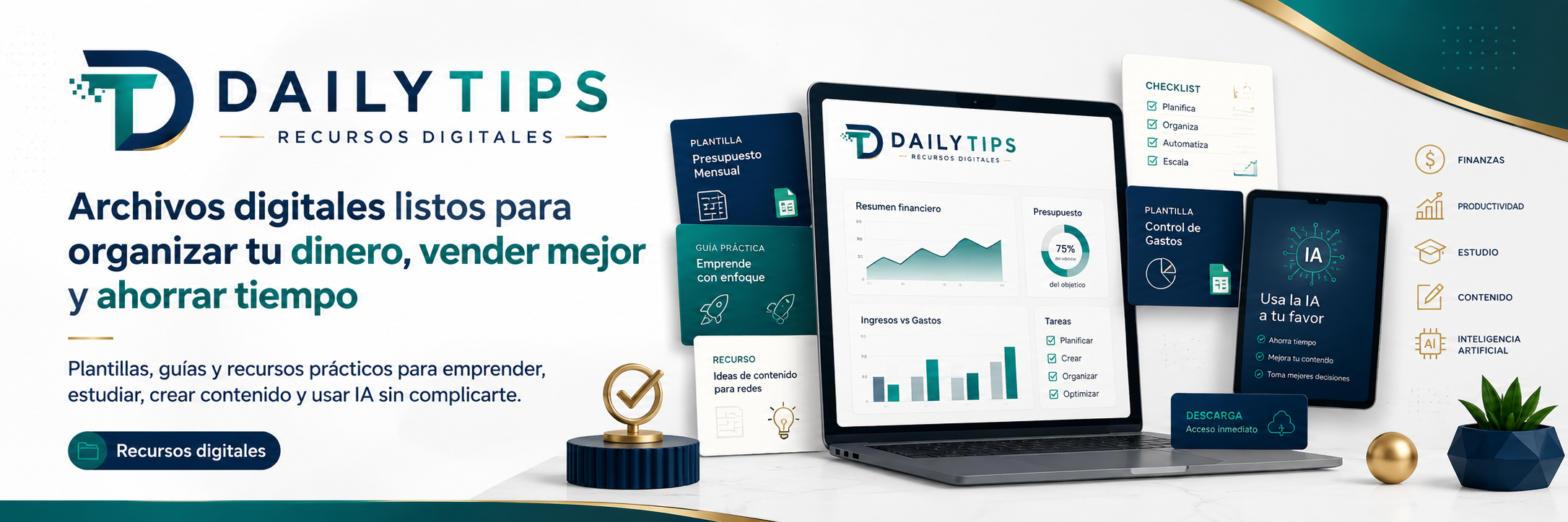 Plantillas para organizar dinero y ahorro